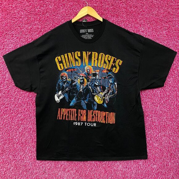 Guns n' Roses Appetite For Destruction 1987 Tour T-Shirt 2XL - Picture 1 of 5